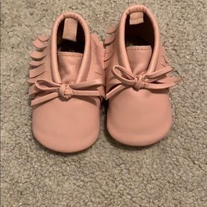 Pink Baby Moccasins